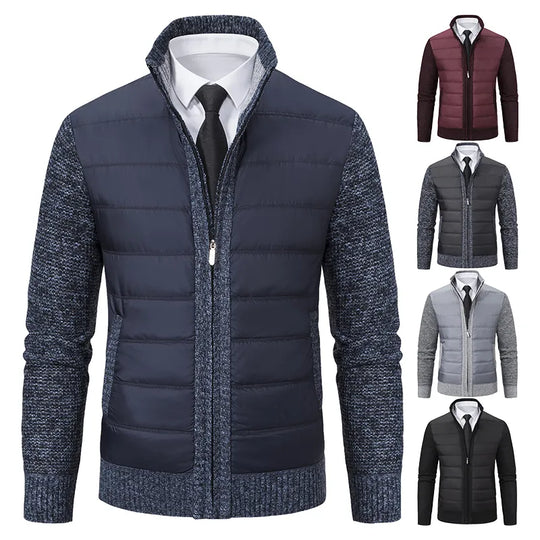 Jacke mit Strickärmeln für Herren eine ideale Wahl für den Business-Stil