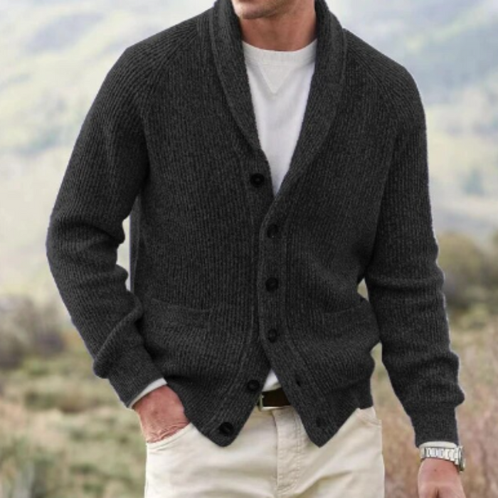 Retro Herren-Cardigan mit stilvollem V-Ausschnitt