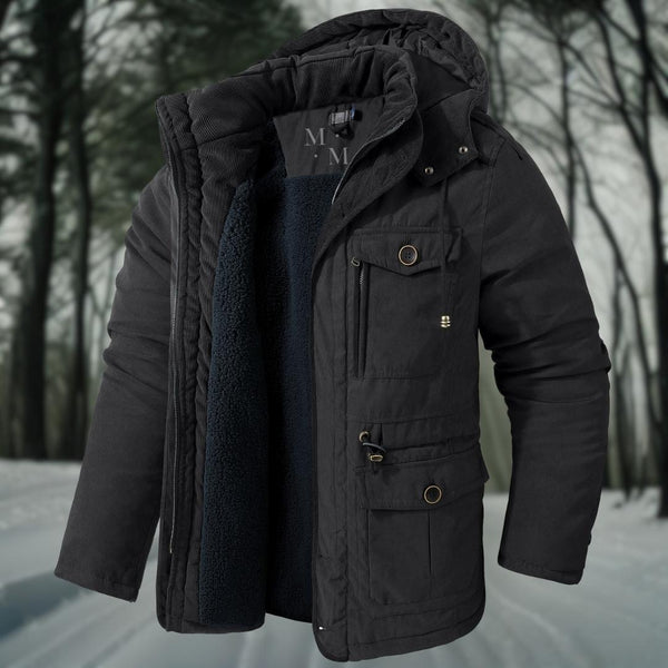 Herren-Winterjacke mit Kapuze und lässigem Design