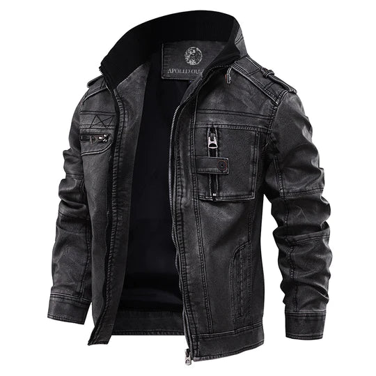 Trendige Herrenjacke mit hohem Kragen perfekt für den Übergang