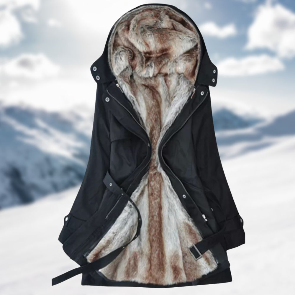 Modische lange Winterjacke für Damen mit elegantem Design