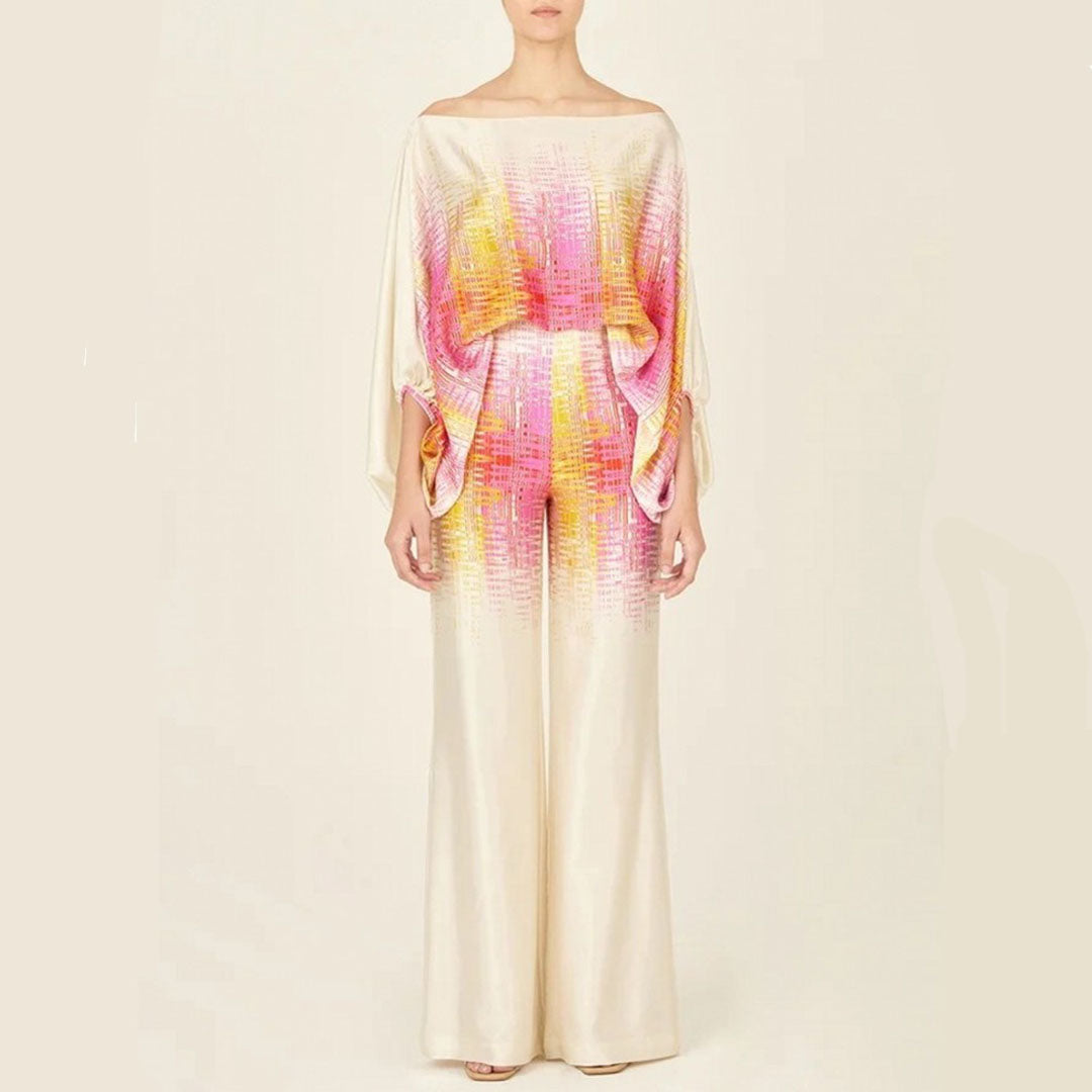 Damen Jumpsuit mit einem Ärmel und weitem Schnitt im eleganten und modernen Stil