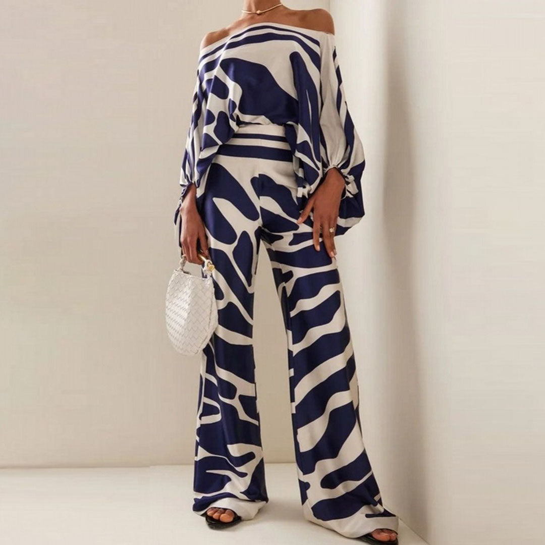Damen Jumpsuit mit einem Ärmel und weitem Schnitt im eleganten und modernen Stil