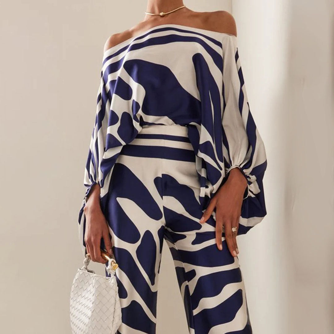 Damen Jumpsuit mit einem Ärmel und weitem Schnitt im eleganten und modernen Stil