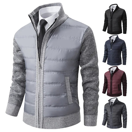Jacke mit Strickärmeln für Herren eine ideale Wahl für den Business-Stil