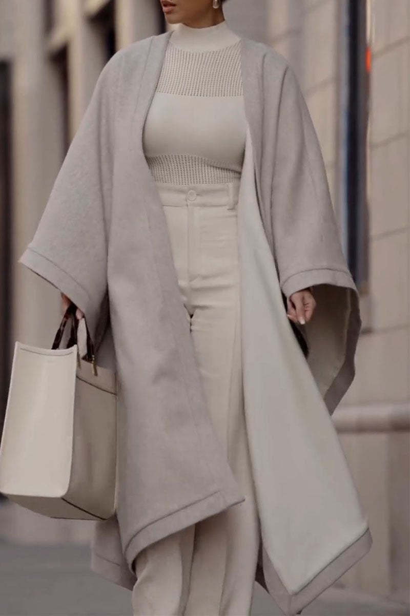 Moderner Oversized-Cardigan mit Farbblock-Design für Damen