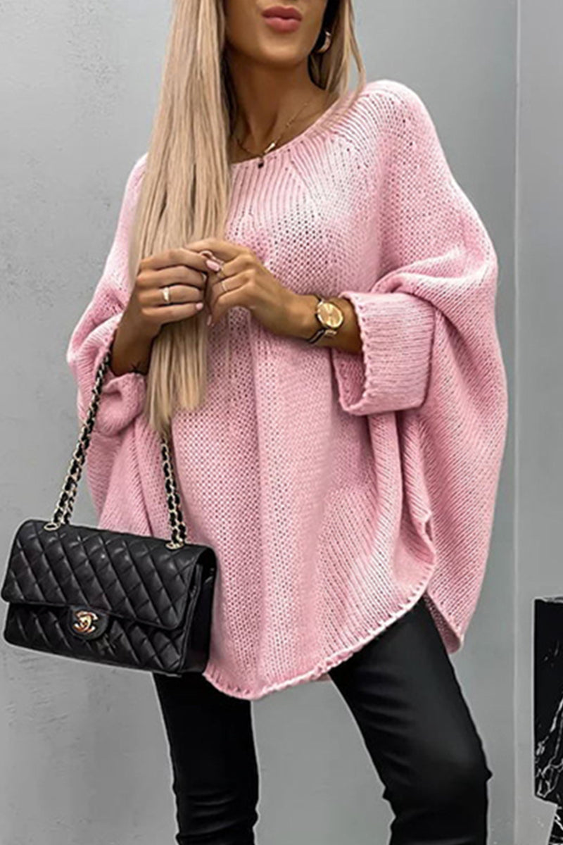 Schlichte Freizeit Bluse mit Rundhalsausschnitt – Eindeutig und Elegant