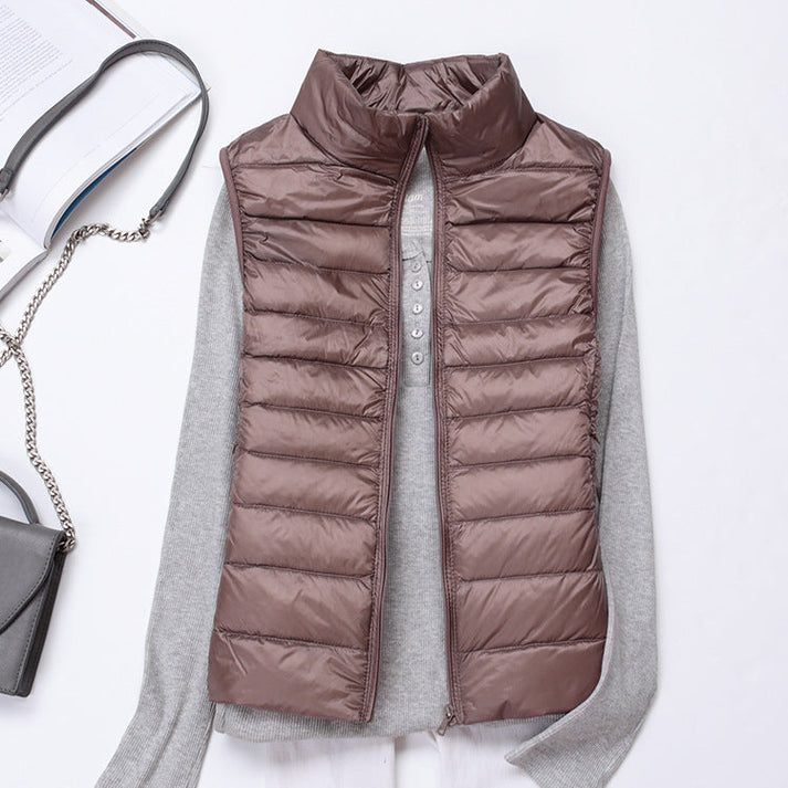 Leichte damenweste mit modernem schnitt für vielseitige outfits