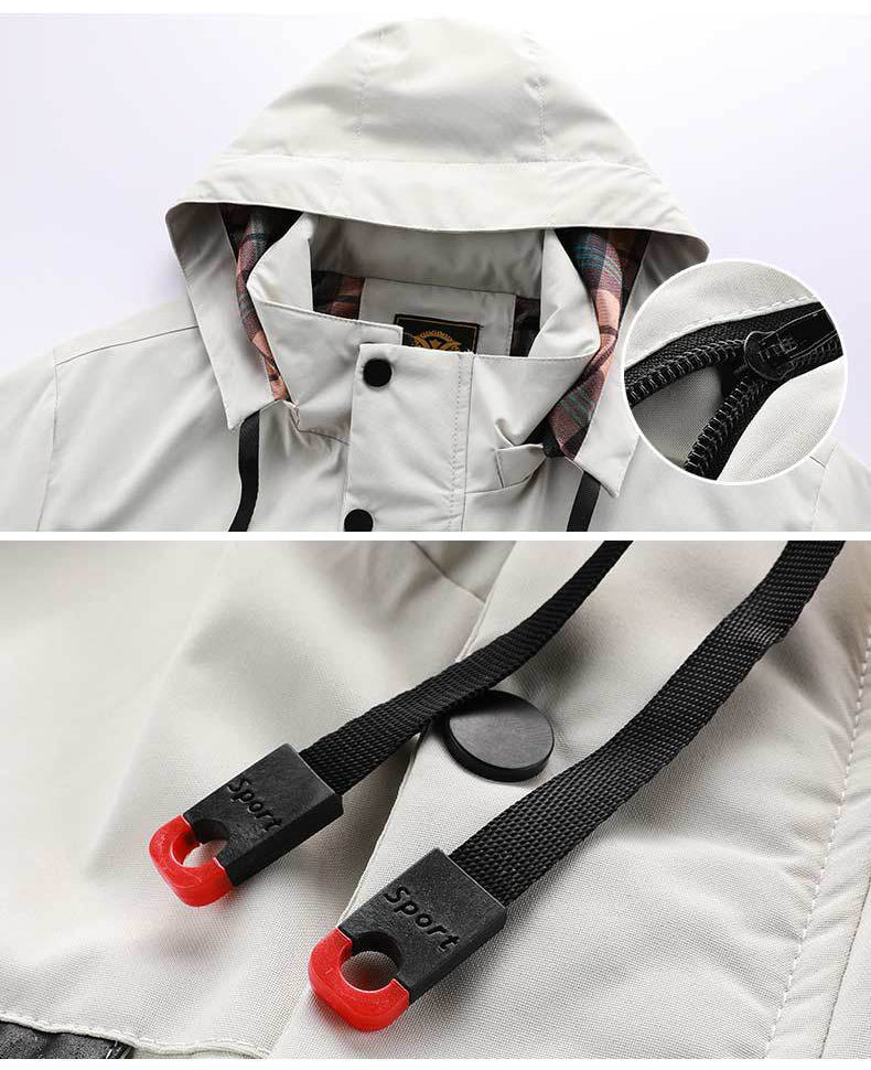 Mittellange Herrenjacke mit Kapuze funktional und stilvoll