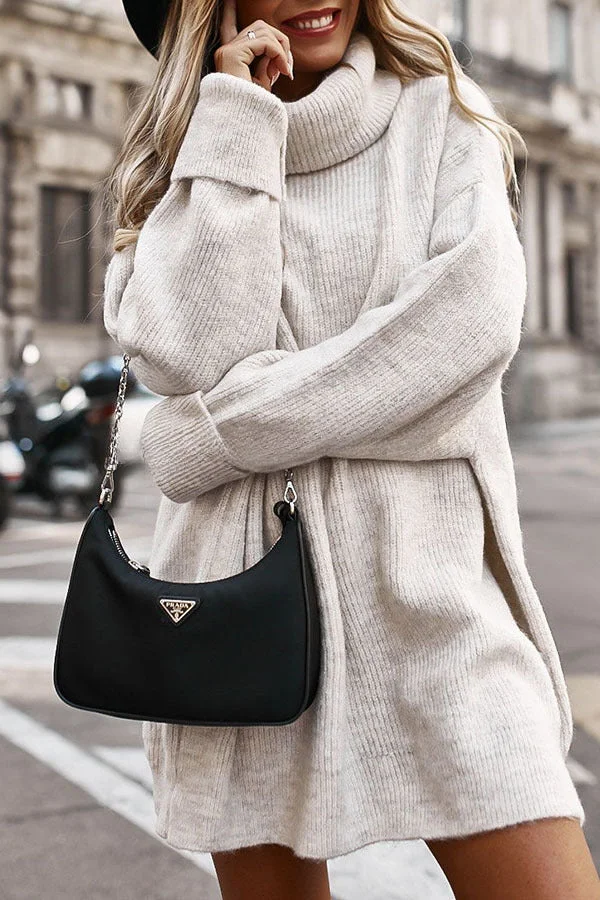 Bequemer Oversized Strickpullover - Langärmliges Mode-Essential