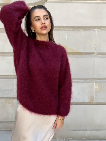 Bequemer Damenpullover mit Rundhalsausschnitt für jeden Tag