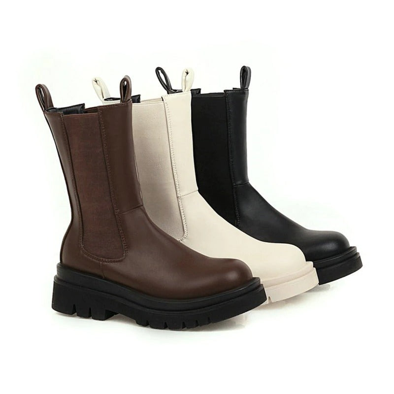 Elegante Stiefel mit raffinierten Details für kalte Tage