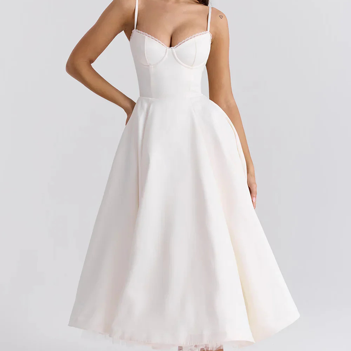 Figurbetontes Korsettkleid mit schmalen Trägern für festliche Anlässe