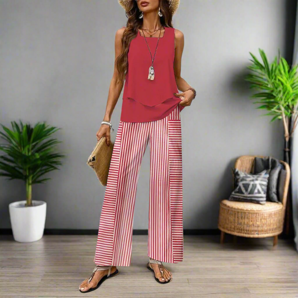 Bequemes Sommer-Outfit für Damen, perfekt für entspannte Tage und Freizeit