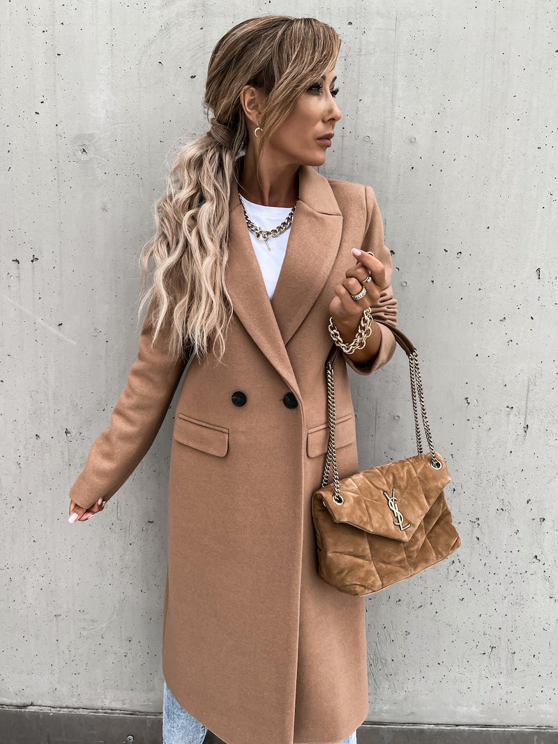 Eleganter Warmer Langer Mantel für Damen