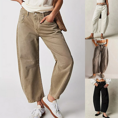 Jeans mit weitem Bein für einen bequemen und trendigen Stil