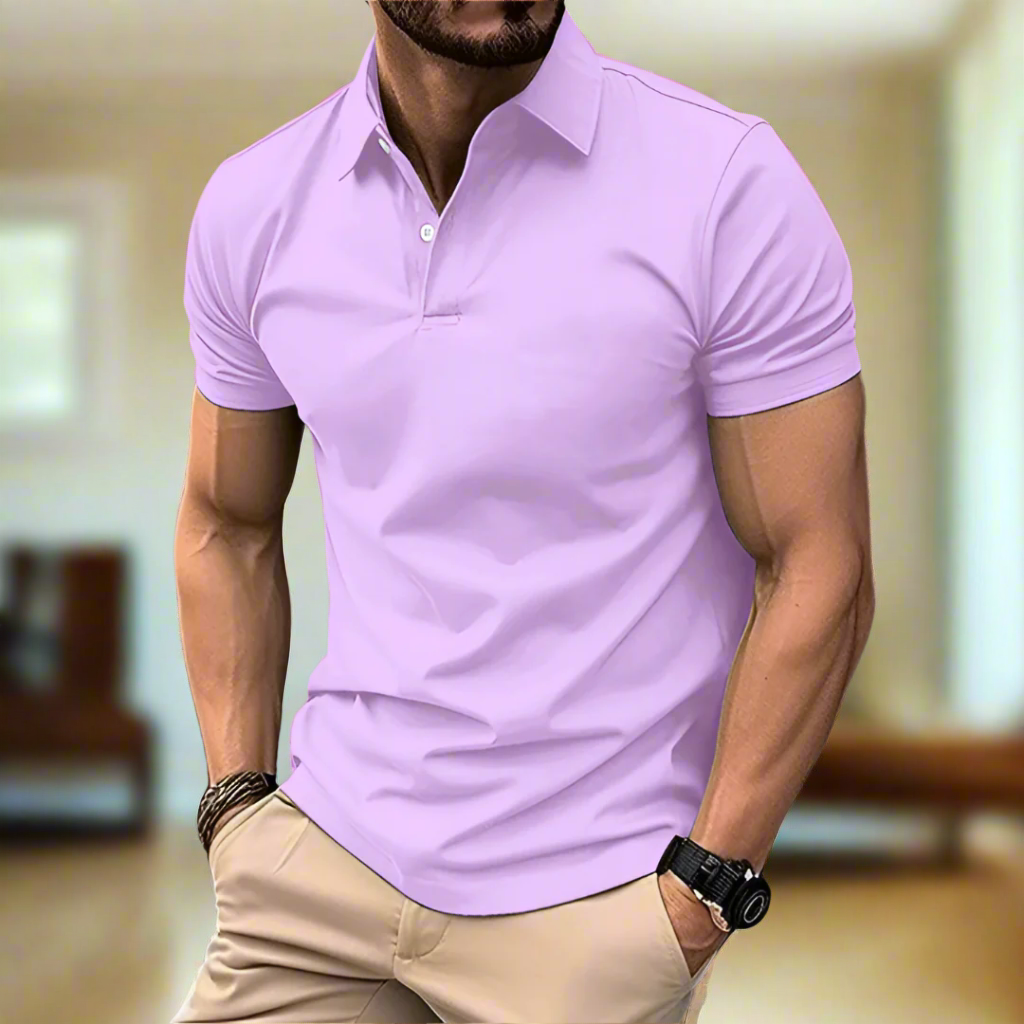 Klassisches Herren Poloshirt mit kurzen Ärmeln für einen stilvollen Auftritt