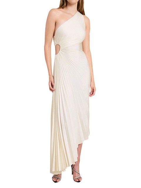 Abendkleid mit Falten und One-Shoulder-Design für besondere Anlässe