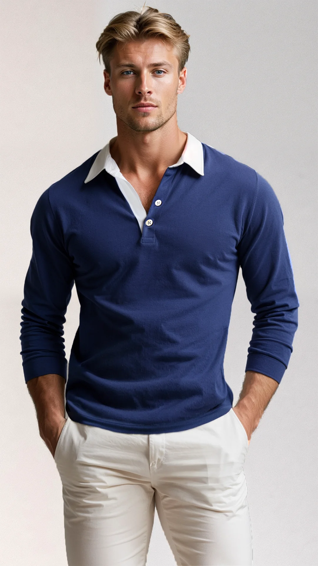 Herren Polopullover mit langen Ärmeln ideal für einen modernen und lässigen Look im Alltag