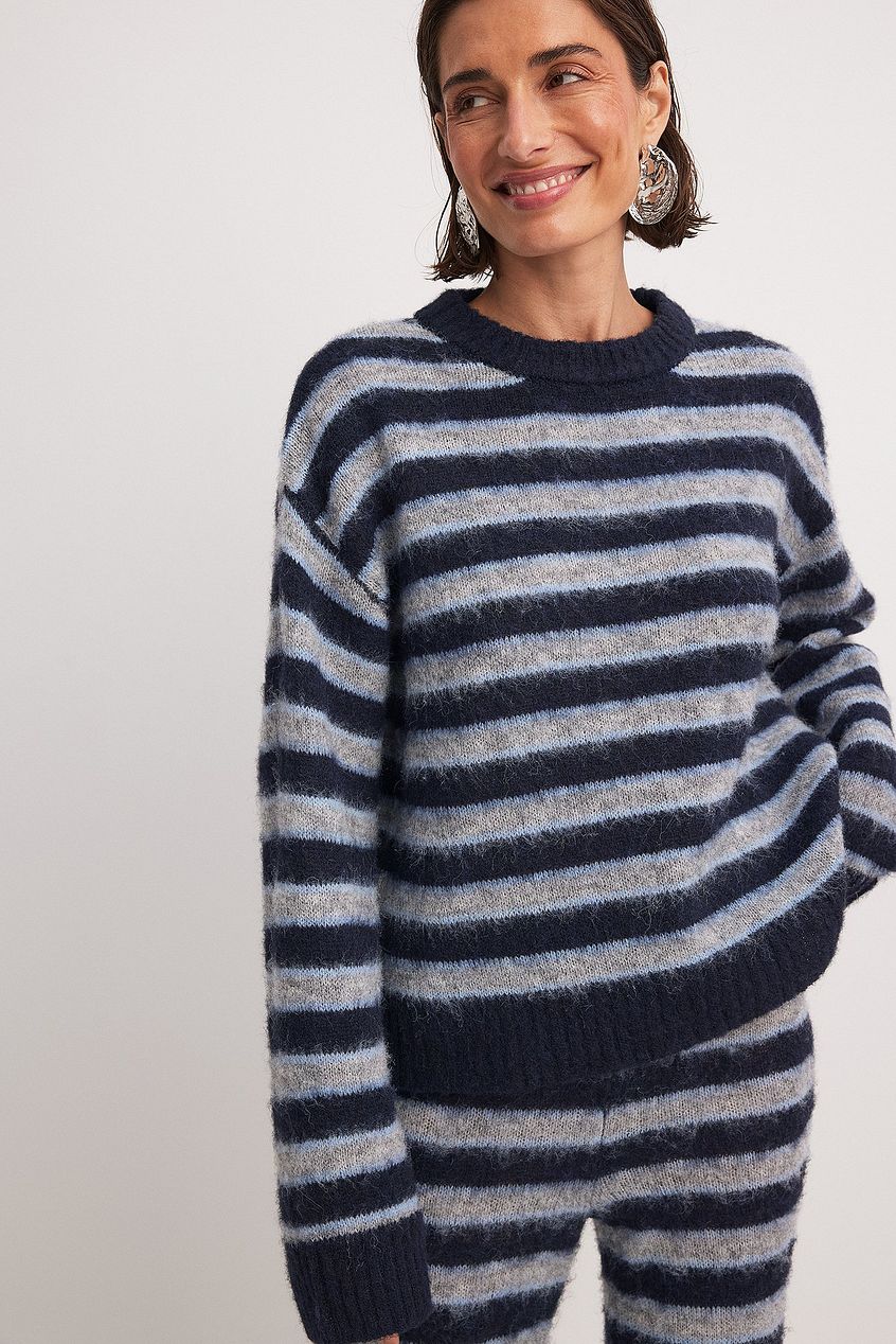 Gestreiftes Lässiges Zweiteiliges Set für Damen