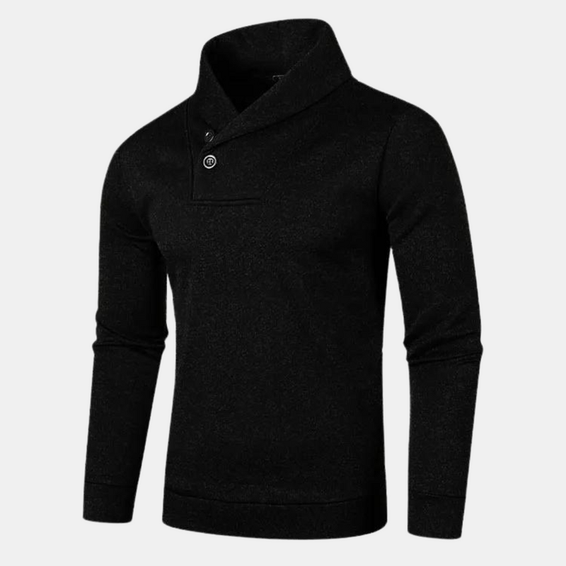 Lässiger Herrenpullover mit modischem Kragen und stilvollem Look
