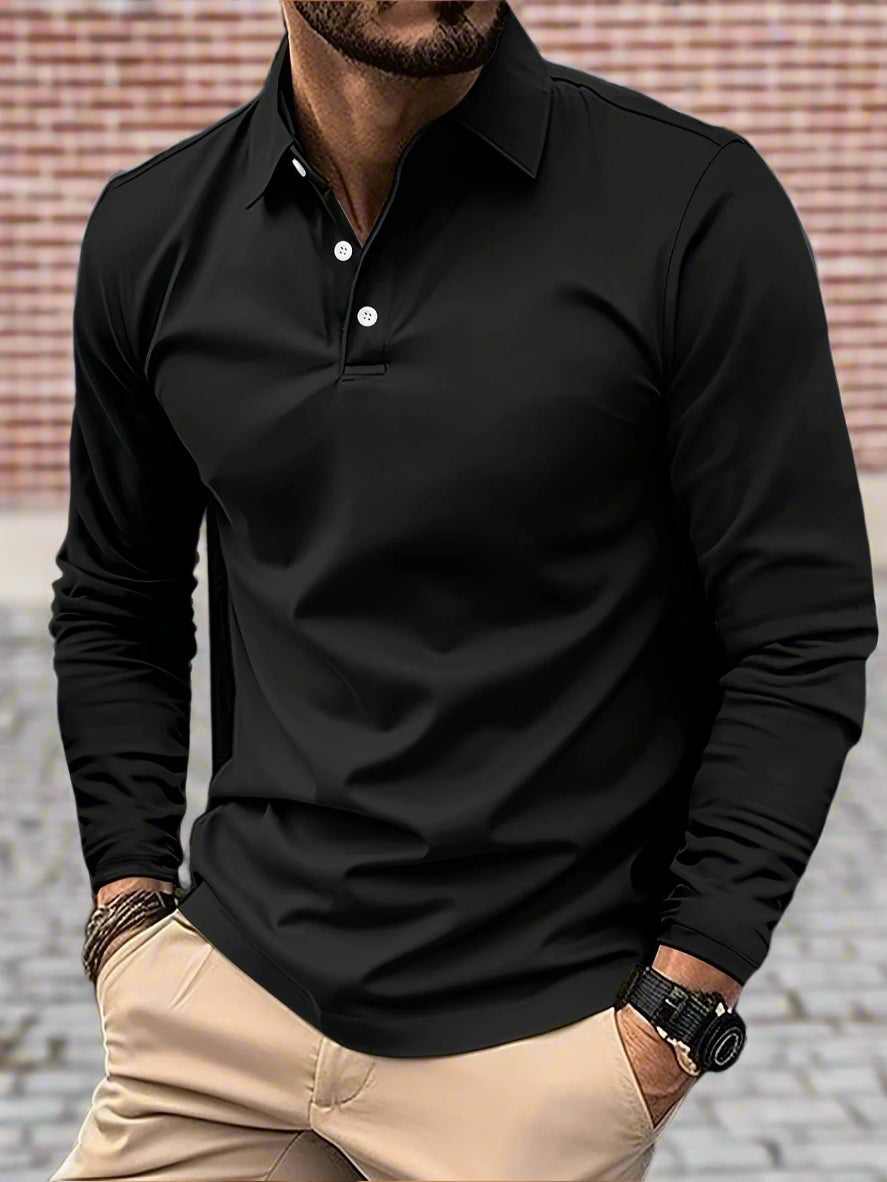 Langarm Poloshirt für Herren perfekt für einen modernen und lässigen Stil