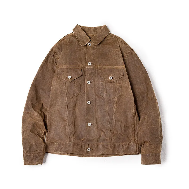 Stilvolle Arbeitsjacke für Herren mit Knöpfen und Vintage-Entwurf