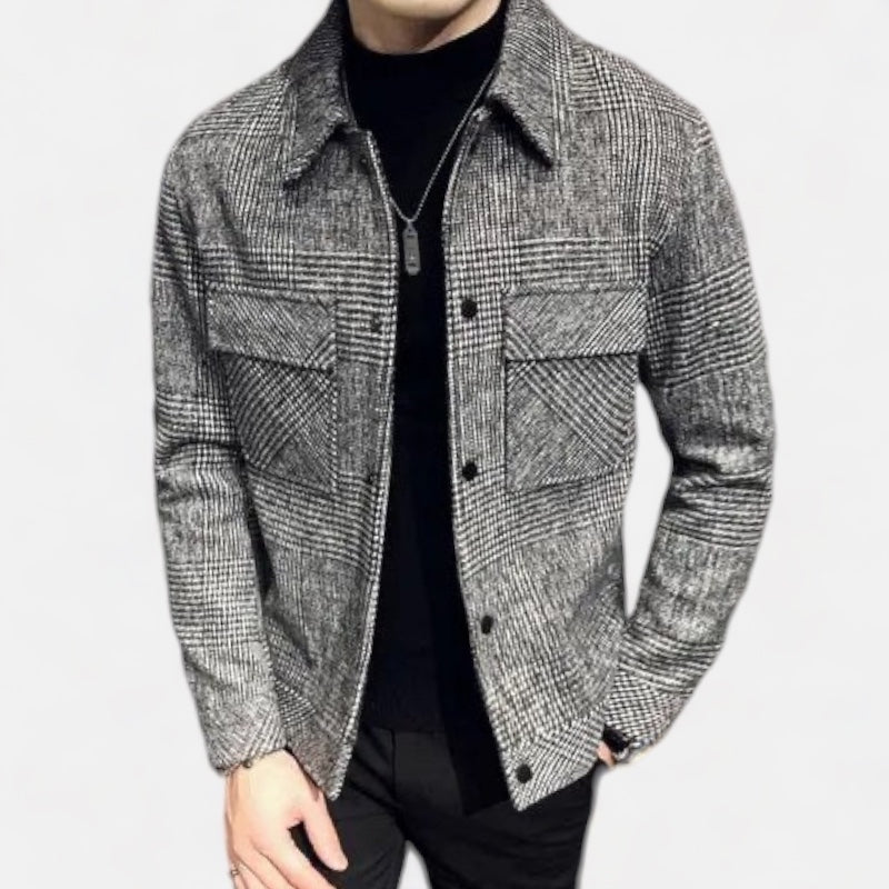 Klassische Herrenjacke mit Karomuster - Vielseitig und Stilvoll für Jede Jahreszeit