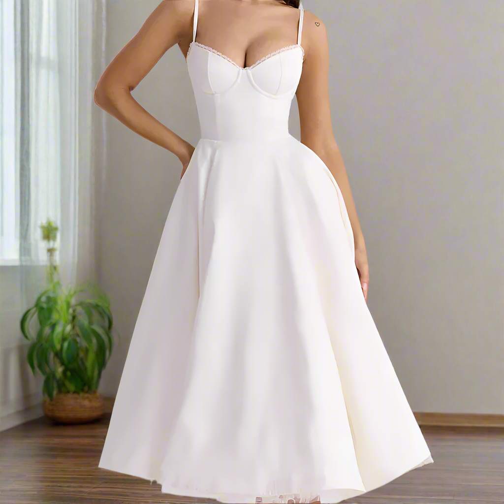 Figurbetontes Korsettkleid mit schmalen Trägern für festliche Anlässe