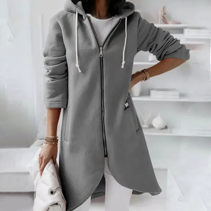 Damen-Sportjacke mit Kapuze und Reißverschluss