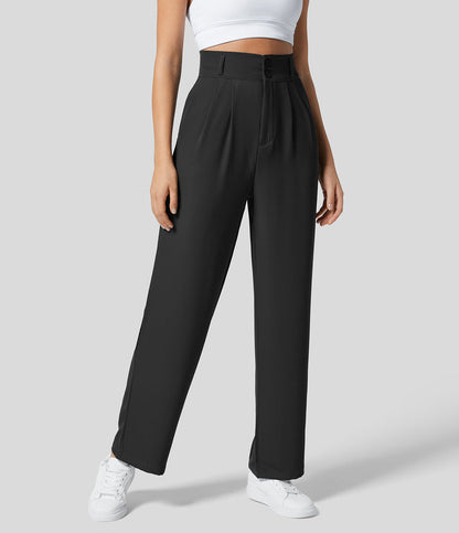 Klassische Damenhose mit geradem Schnitt und hohem Bund