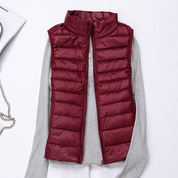 Leichte damenweste mit modernem schnitt für vielseitige outfits