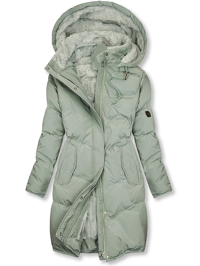 Langer Damen-Wintermantel mit modernem und lässigem Design