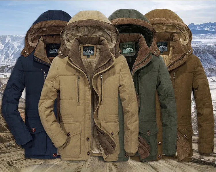 Herren-Wintermantel mit Kapuze, Perfekt für Kalte Tage