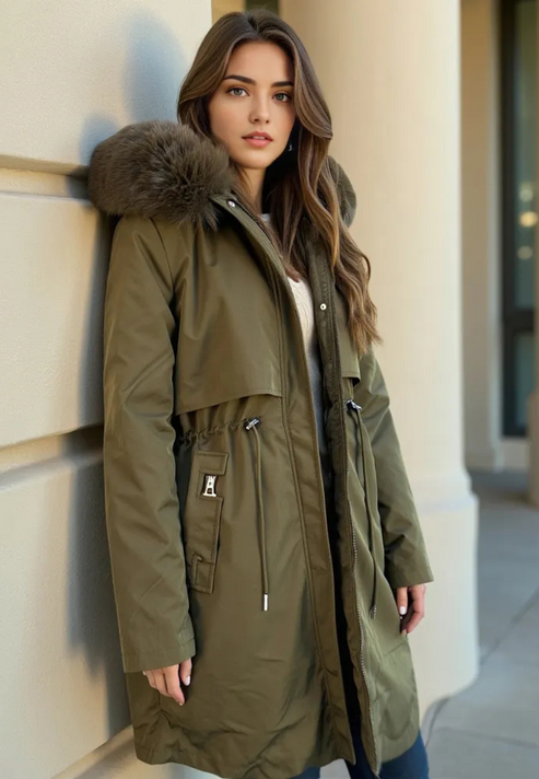 Stilvolle warme Damenparka mit modernem Schnitt