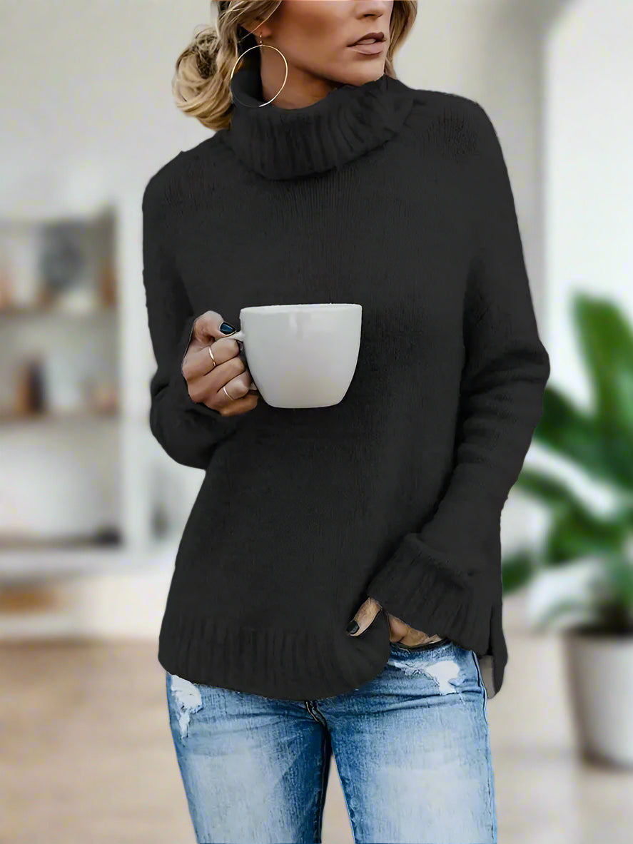 Damen Rollkragenpullover im lässigen Stil für den Alltag