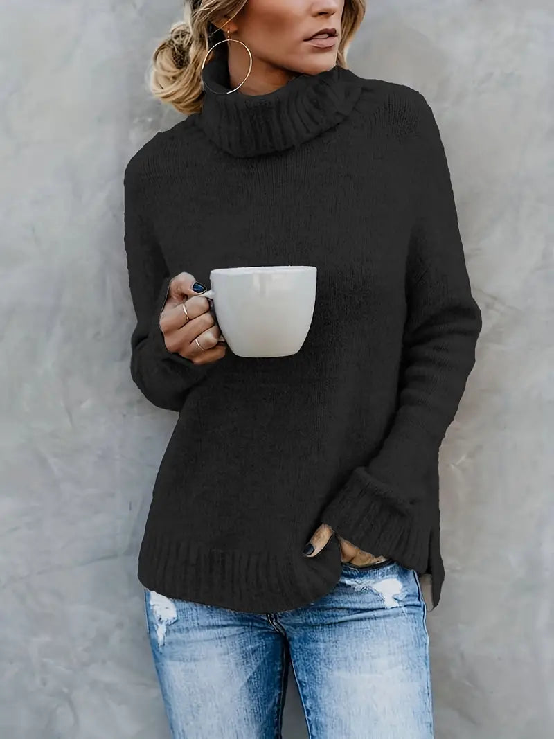 Damen Rollkragenpullover im lässigen Stil für den Alltag