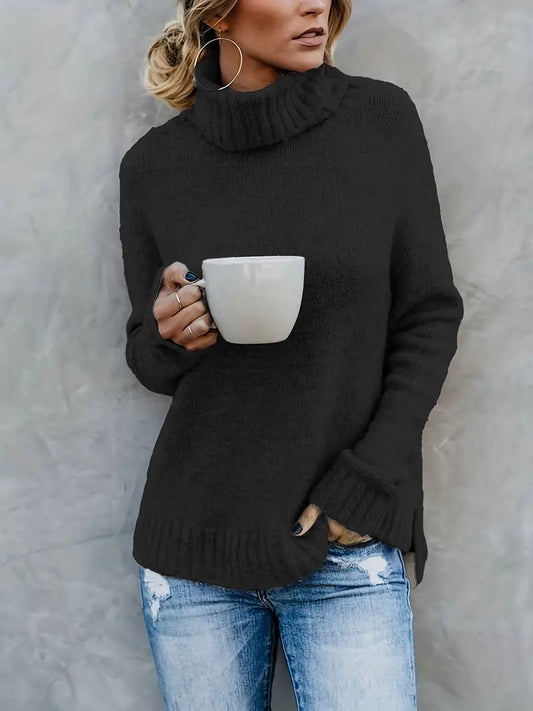 Damen Rollkragenpullover im lässigen Stil für den Alltag
