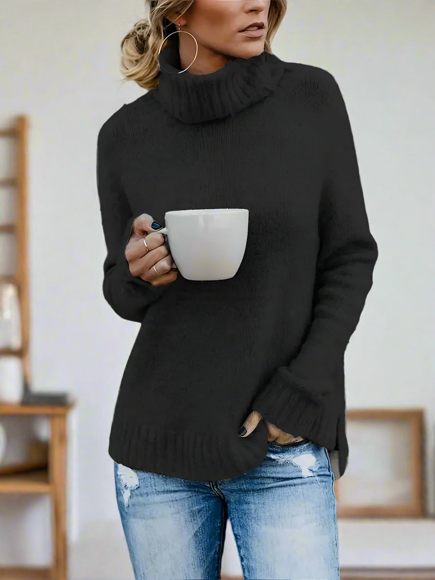 Damen Rollkragenpullover im lässigen Stil für den Alltag