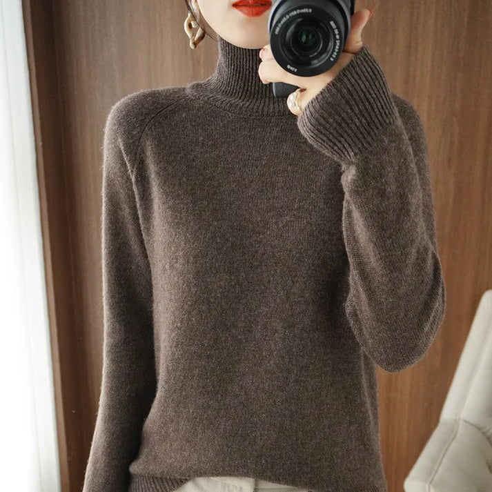 Klassischer und bequemer Damen-Rollkragenpullover für den Alltag