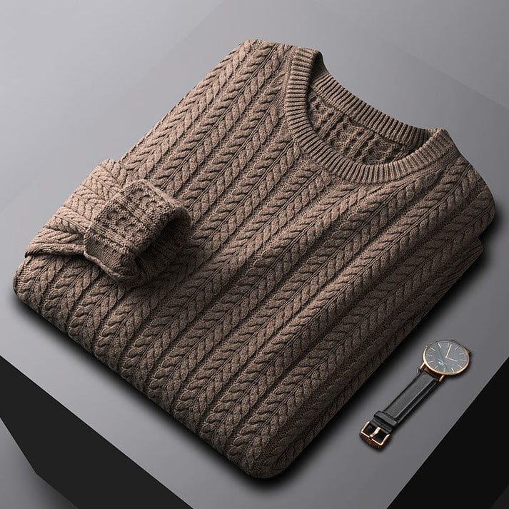 Klassischer Pullover mit Zopfmuster für Herren
