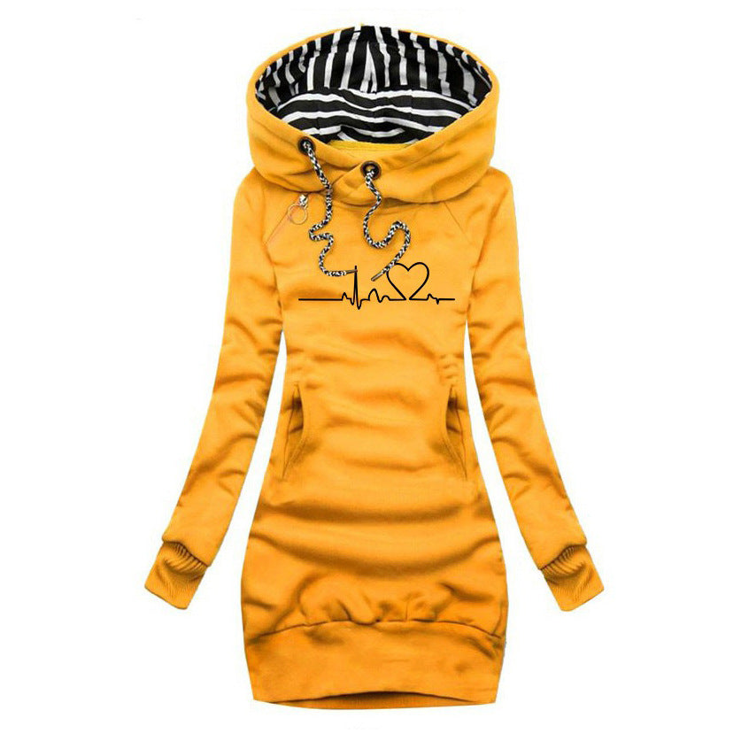 Bedrucktes Pulloverkleid mit modernem Design
