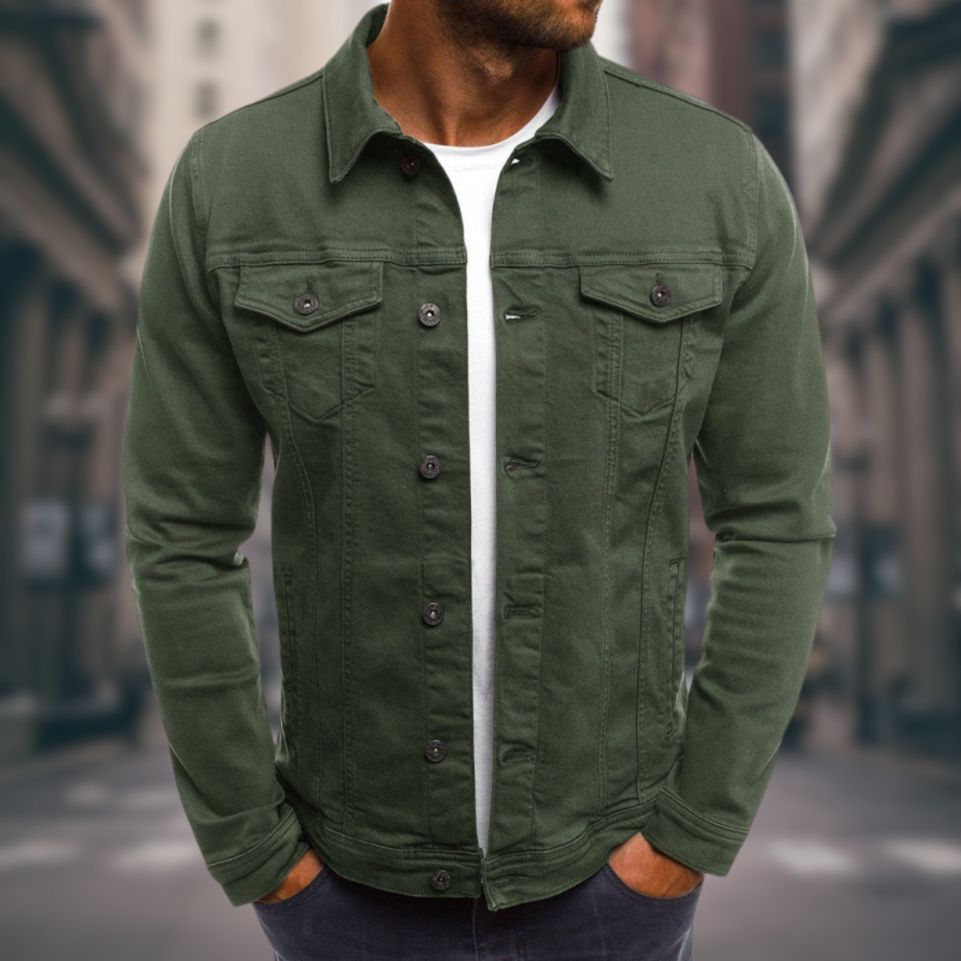 Klassische legere Herrenjacke mit Knöpfen für den modernen Alltag