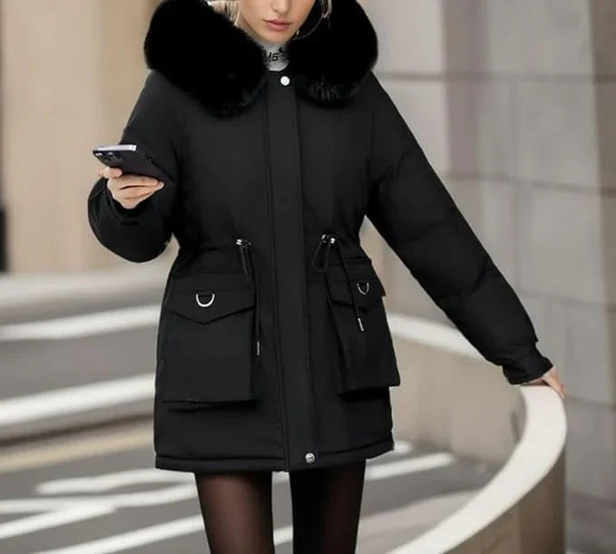 Damen-Winterjacke mit Kapuze