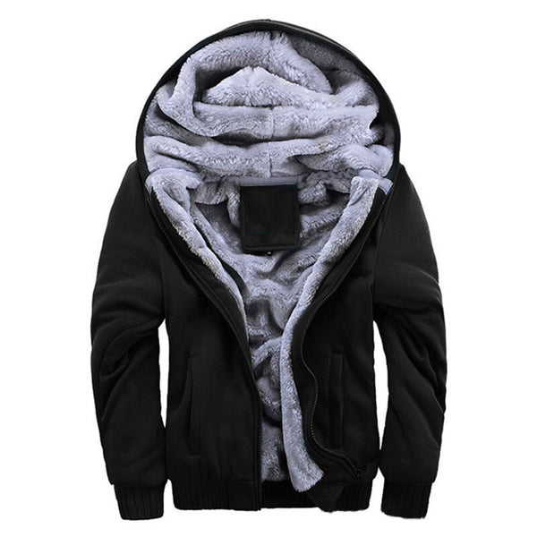 Bequemer Winterpullover mit Kapuze und Reißverschluss