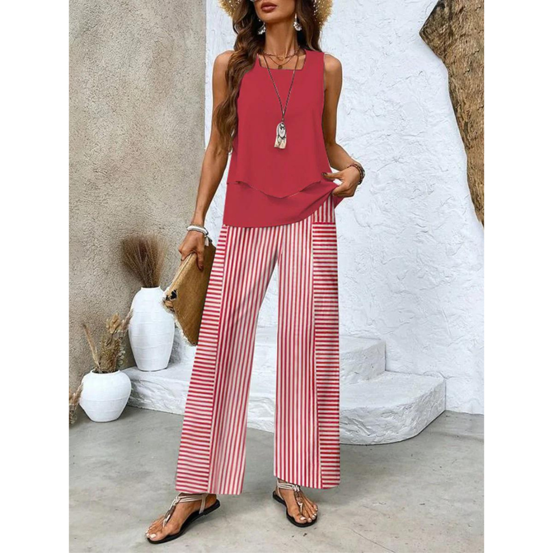 Bequemes Sommer-Outfit für Damen, perfekt für entspannte Tage und Freizeit