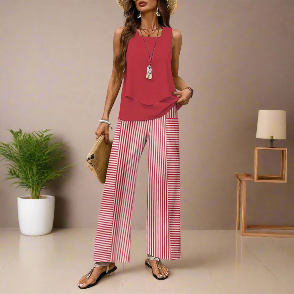 Bequemes Sommer-Outfit für Damen, perfekt für entspannte Tage und Freizeit
