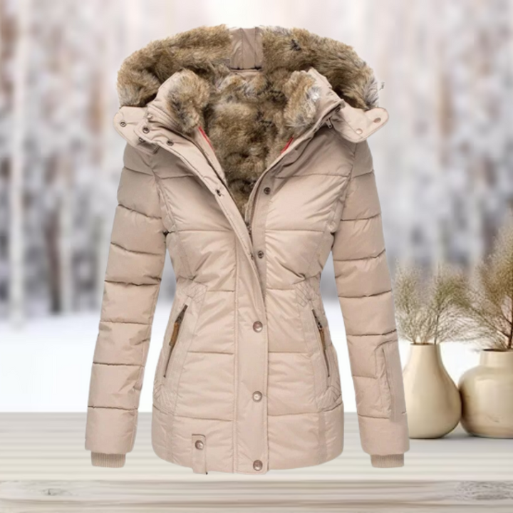 Winterparka für Damen mit großer Kapuze für kalte Tage