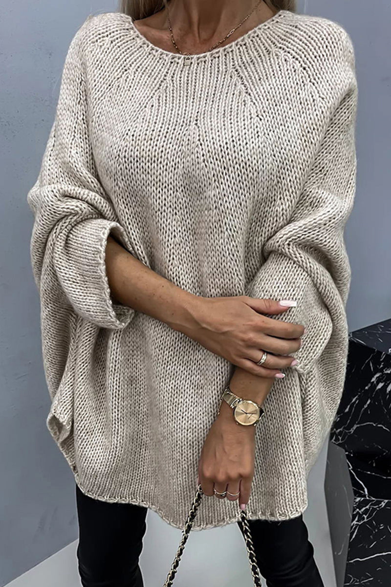 Schlichte Freizeit Bluse mit Rundhalsausschnitt – Eindeutig und Elegant