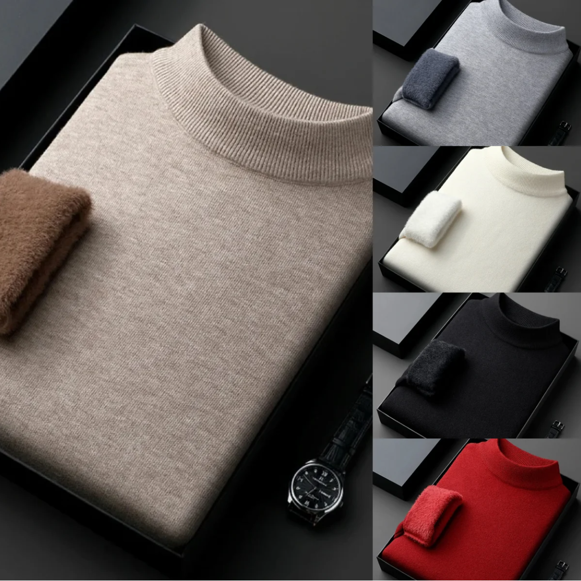 Winter-Rollkragenpullover für Männer